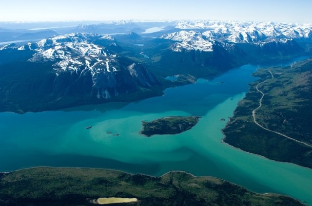 Atlin Lake, British Columbia, Canada. Atlin Lake is no longer protected under the Navigable Waters Protection Act.