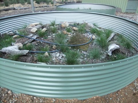 One of the small enclosures