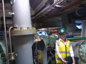Me at the McKay Creek power station turbine