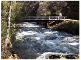 Unnatural water flow after the release of water from the McKay Creek power station