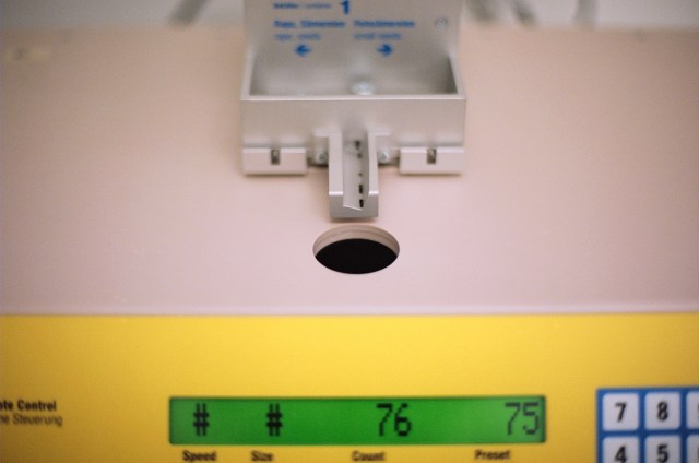 The seed counter hard at work 