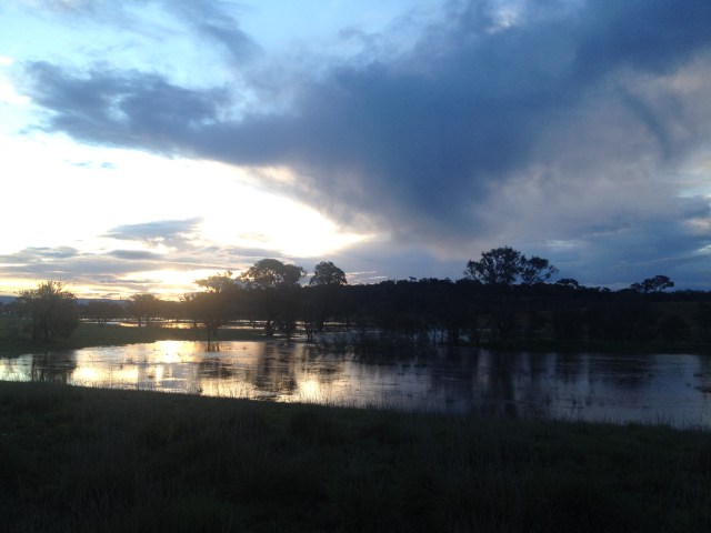 Mulligans Flat at sunset.